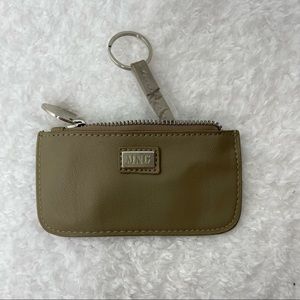 New MNG Mango Tan Small Coin and Key Purse